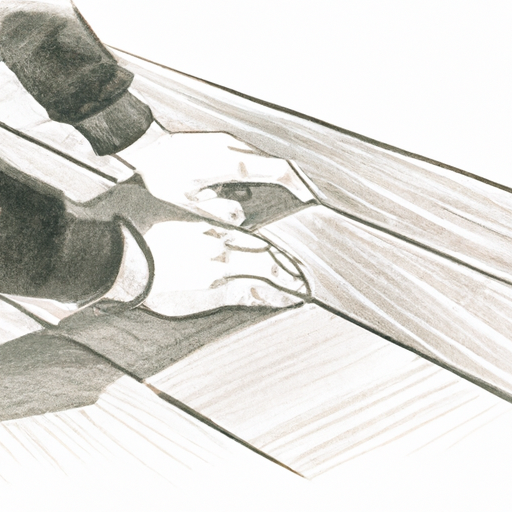 A person easily installing laminate flooring.